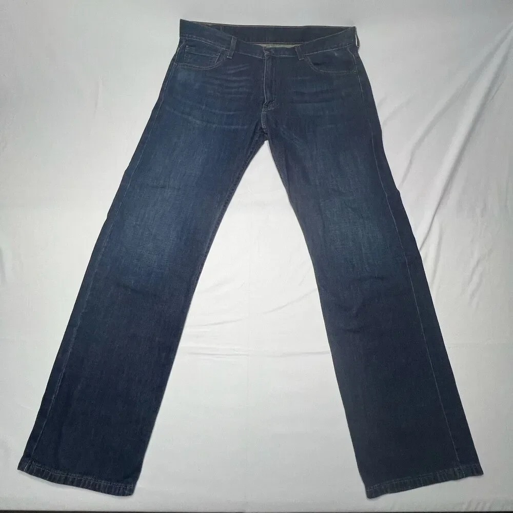 Levis 569 Men's Loose Straight Fit Blue Denim‎ Jeans- Size 39x33.5*